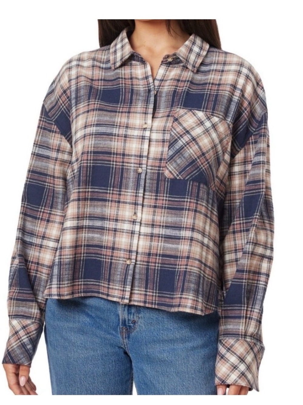 Scotch & Soda Amsterdam Plaid Flannel Button Front Shirt Women’s XL